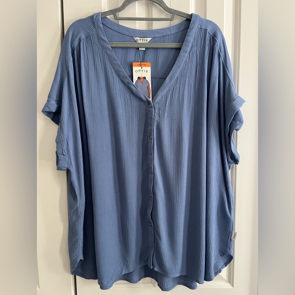 Orvis XXL Short Sleeve Blouse